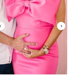 Elegant Pink Bow Dress